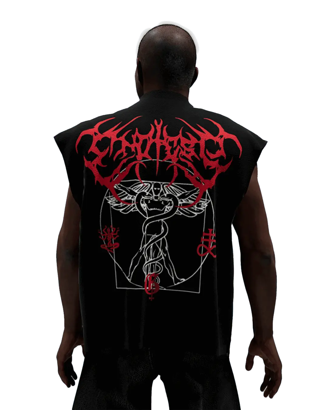 Vitruvian Black Boxy Vest