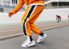 Unisex Retro Track Pants – Mustard with Side Stripe