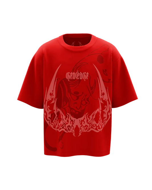 Katsumi Red Unisex Boxy Oversized Tshirt